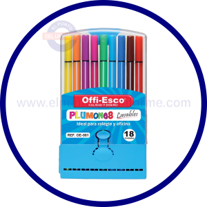 PLUMONES LAVABLES OFFI-ESCO X 18