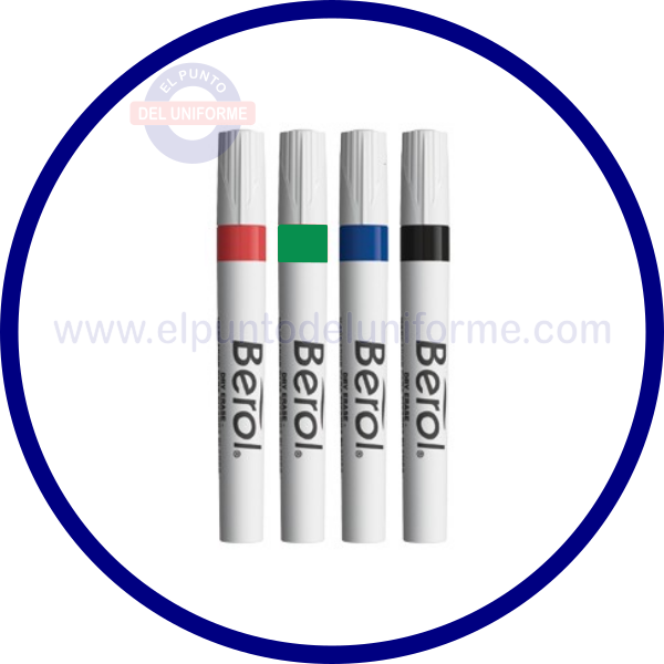 MARCADOR BORRABLE BEROL  X 4