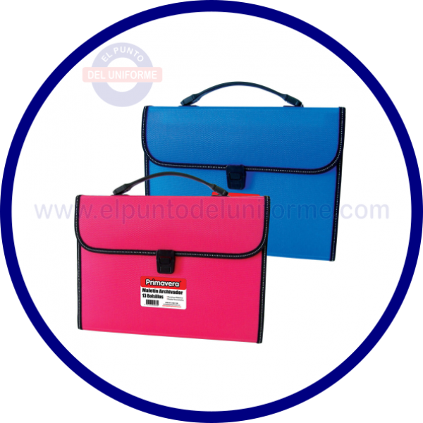 MALETIN ARCHIVADOR OFICIO 13 BOLSILLOS PRIMAVERA
